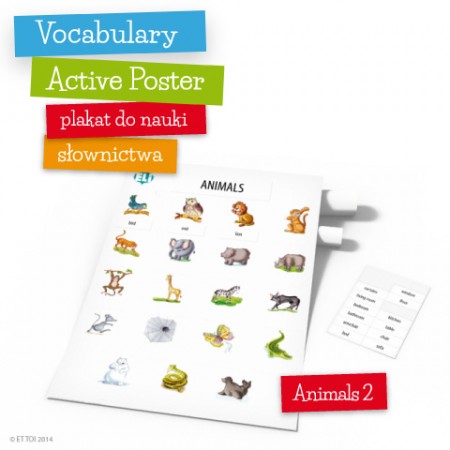 Vocabulary Active Poster Animals 2 z zawieszką